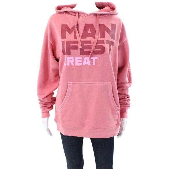 Oak & Acorn “Manifest Creation” Hoodie – Size Small – Pink – Harlem NYC | NEW - Picture 2 of 12